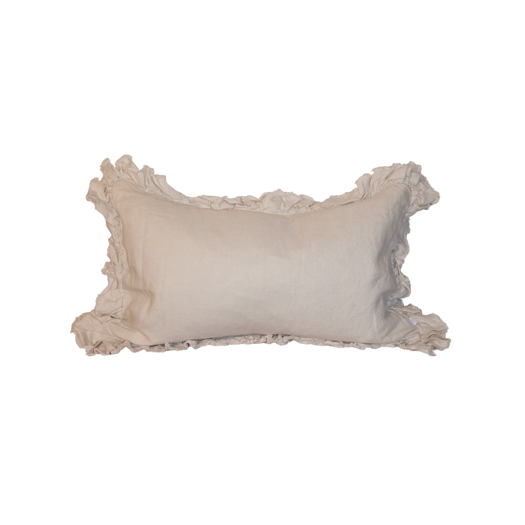 Hallie Cream Ruffle Cushion